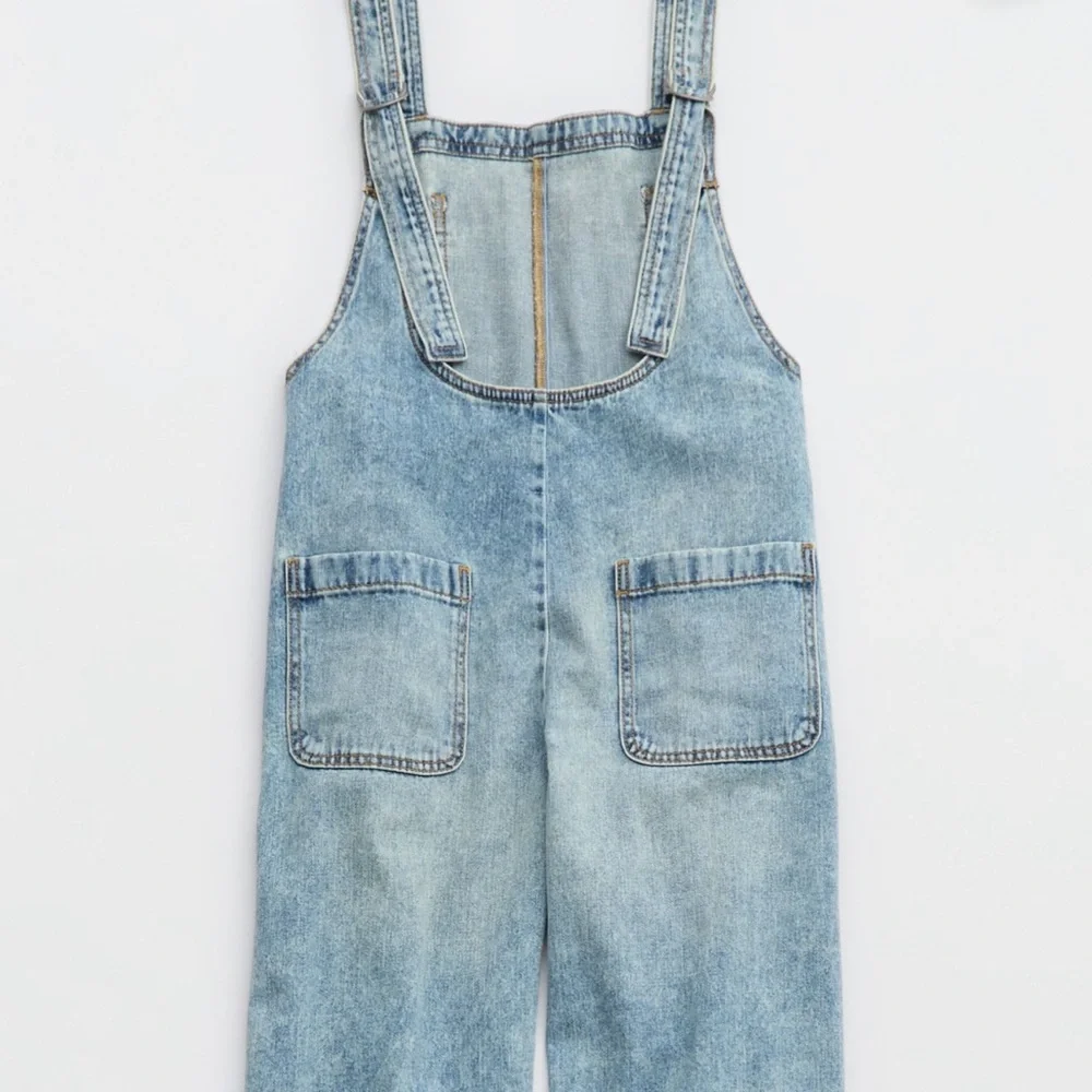 Aerie Light Blue Women's Denim Overalls - Picture 5 of 5